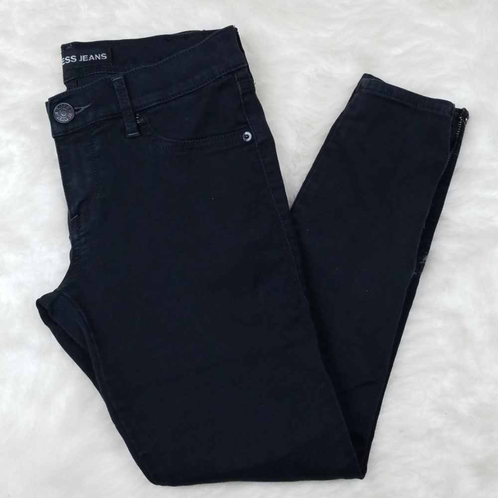 Express extreme stretch Stella black ankle jeans